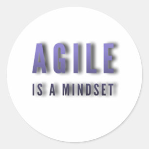 Agile est un sticker rond classique