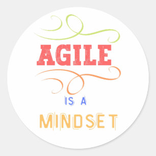 Agile ist ein Denkplaner Runder Aufkleber