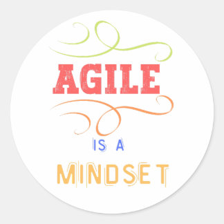 Agile ist ein Denkplaner Runder Aufkleber
