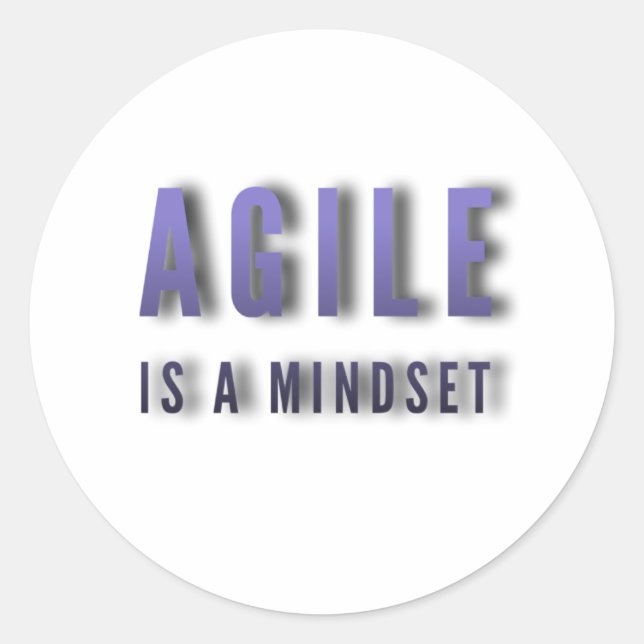 Agile ist ein klassischer Rundaufkleber Runder Aufkleber (Vorderseite)