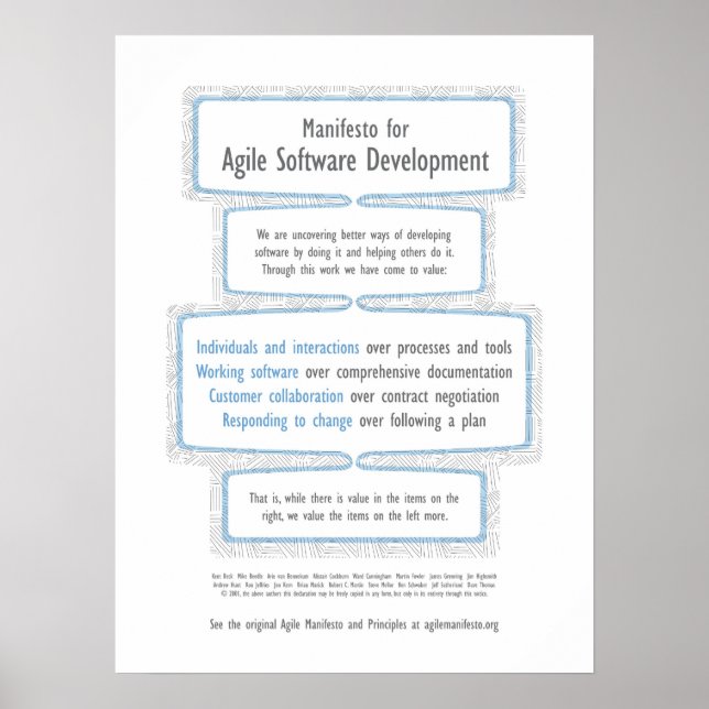 Agile Manifesto Poster (Vorne)