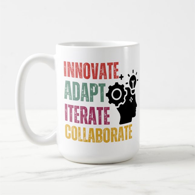 Agile Mindset Kernprinzipien Positives Denken Kaffeetasse (Links)