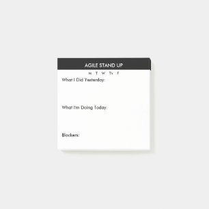 Agile Stand Up Prep Notes Post-it Klebezettel