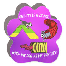 Agilité Thème Chien Paw Magnet
