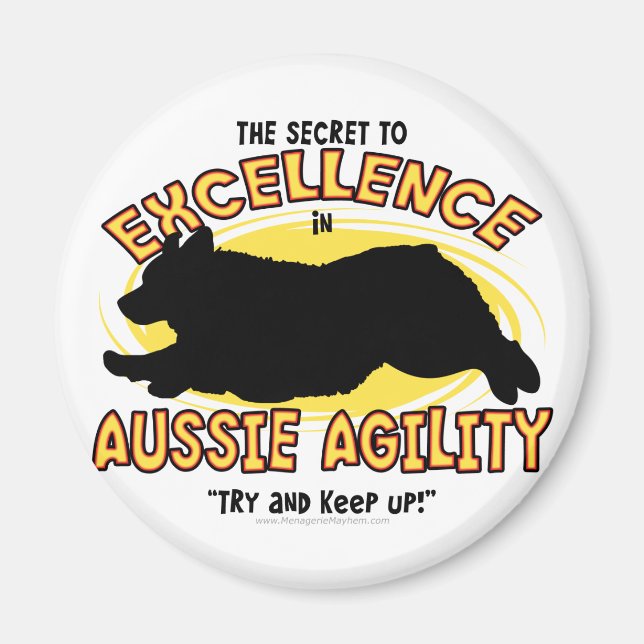 Agility Australian Shepherd Secret Magnet (Vorne)