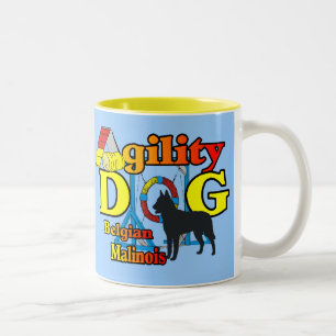 Agility-Belgier Malinois Geschenke Zweifarbige Tasse