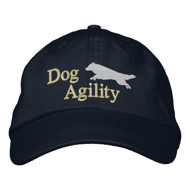 Agility Border Collie Dark Bestickte Baseballkappe (Vorderseite)