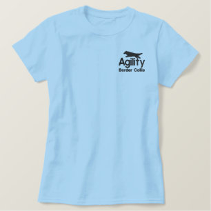 Agility Border Collie Women's Besticktes T-Shirt