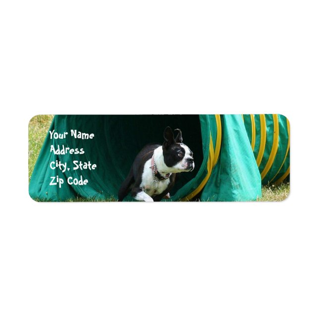Agility Boston Terrier Address Labels (Vorne)