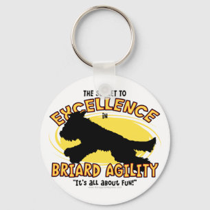 Agility Briard Geheimnis-Schlüsselanhänger Schlüsselanhänger