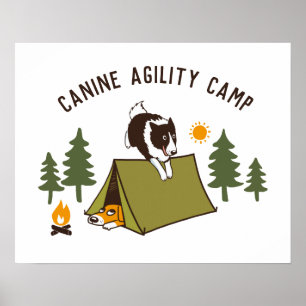 Agility Dog Niedlich Border Collie Camp Custom Poster