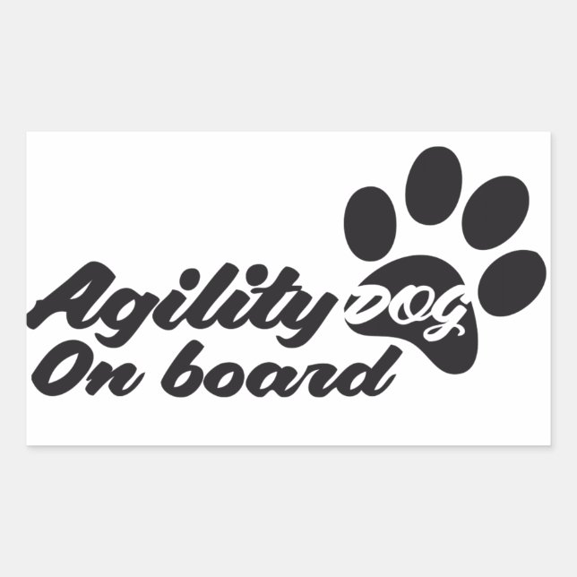 Agility Dog On Board Rechteckiger Aufkleber (Vorderseite)