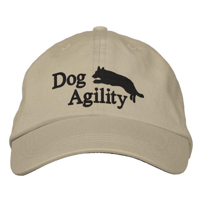Agility German Shepherd Bestickte Baseballkappe (Vorderseite)