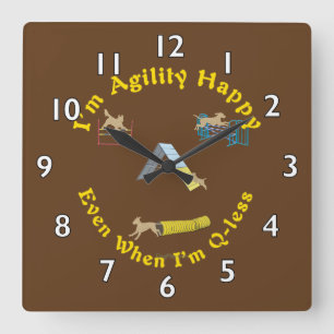 Agility glücklich quadratische wanduhr