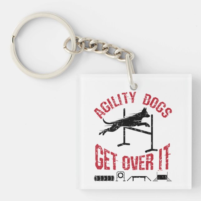 Agility-Hunde kommen darüber hinaus Schlüsselanhänger (Vorderseite)