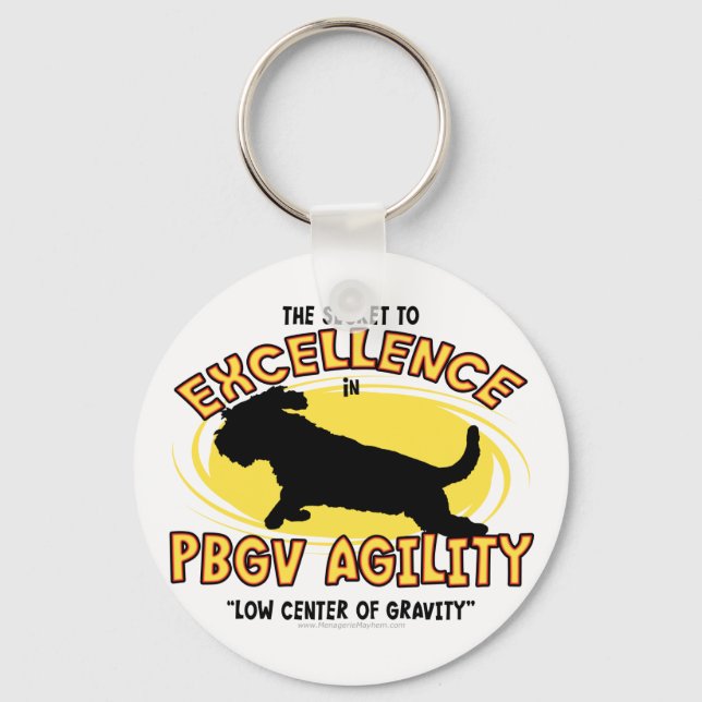 Agility PBGV Geheime Schlüsselanhänger (Vorderseite)