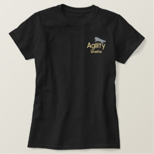 Agility Sheltie bestickter T - Shirt