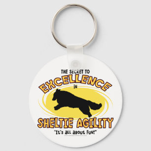 Agility Sheltie Geheimnis-Schlüsselanhänger Schlüsselanhänger