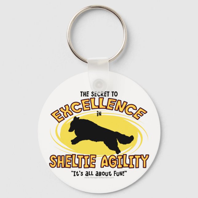 Agility Sheltie Secret Schlüsselanhänger (Vorderseite)