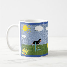 Agility - Sprung zu Tunnel Dobermann v1 Kaffeetasse