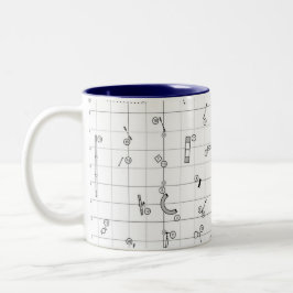 Agility Themed Course Map Mug Zweifarbige Tasse