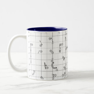 Agility Themed Course Map Mug Zweifarbige Tasse