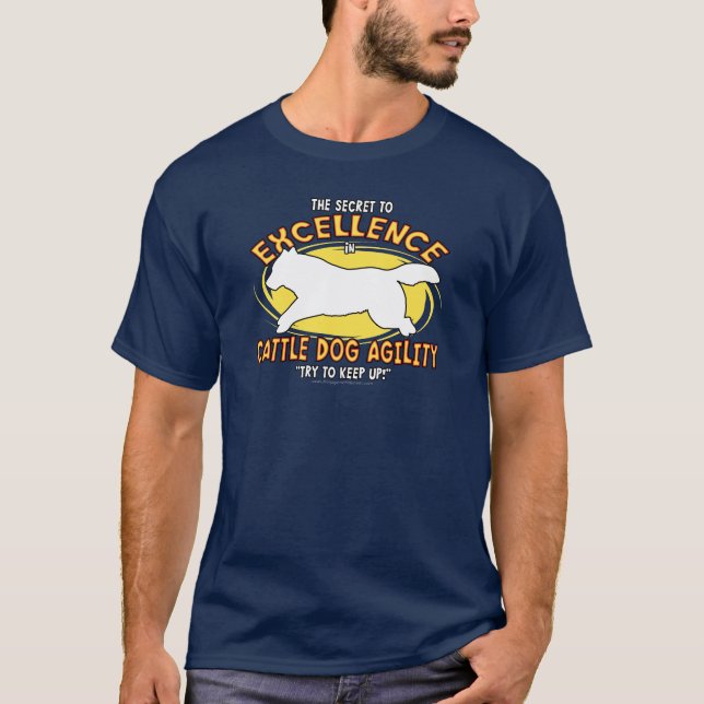 Agility-Vieh-Hundegeheimes dunkles T-Shirt (Vorderseite)