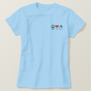 Agility zur Liebe des Friedens Besticktes T-Shirt