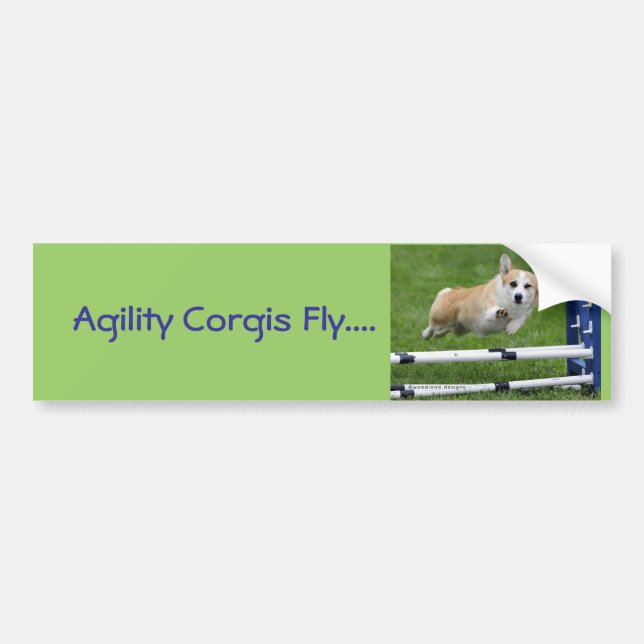 AgilityCorgis fliegen Autoaufkleber (Vorne)