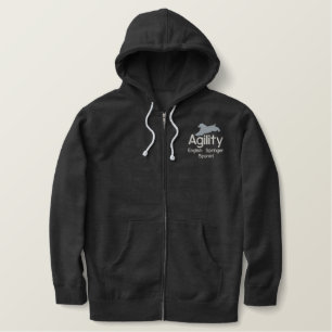 Agilityenglischer SpringerSpaniel Bestickter Hoodie