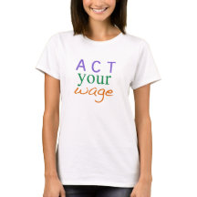 Agissent votre T-shirt de salaire