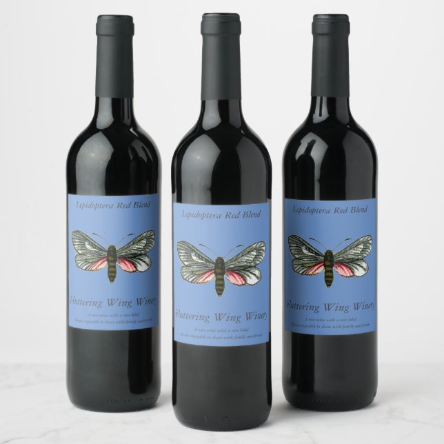 Aglaope infausta - Almond-Tree Leaf Skeletonizer W Weinetikett (Flaschen)