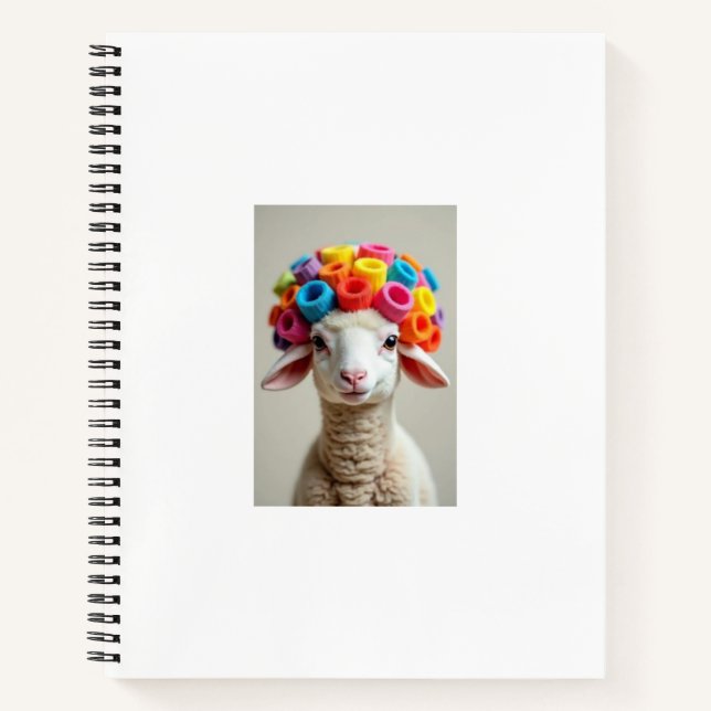 agneau avec carnet pour rouleaux à cheveux (Devant)