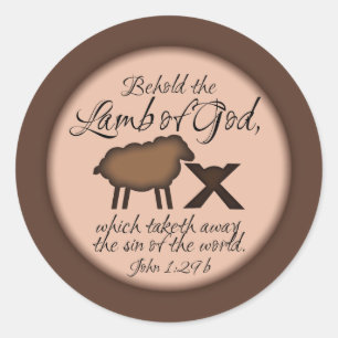 Agneau de Dieu Bible Verse Stickers Bible de Noël