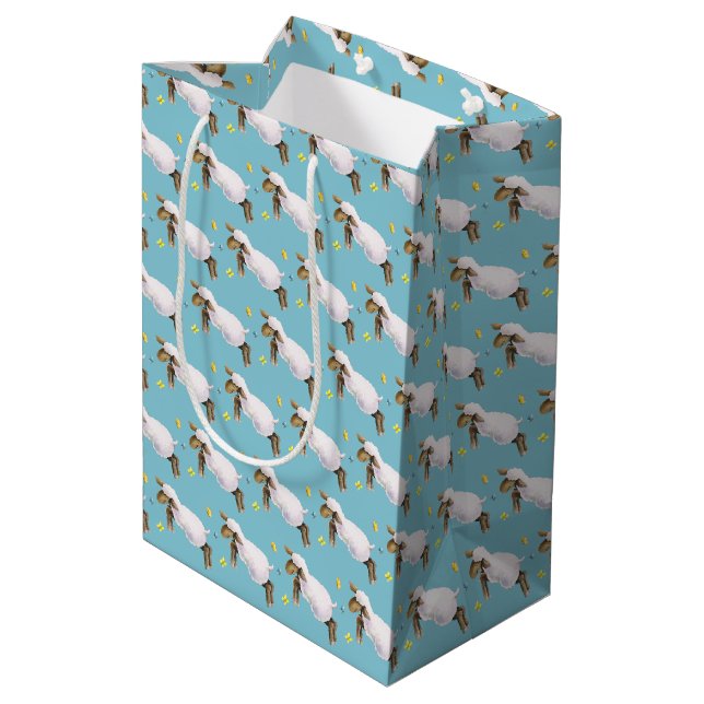 Agneau de printemps mignon sauter sac cadeau (Dos Angle)