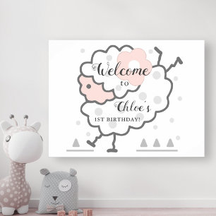 Agneau de saut simple mignonne 1ère Affiche de bie