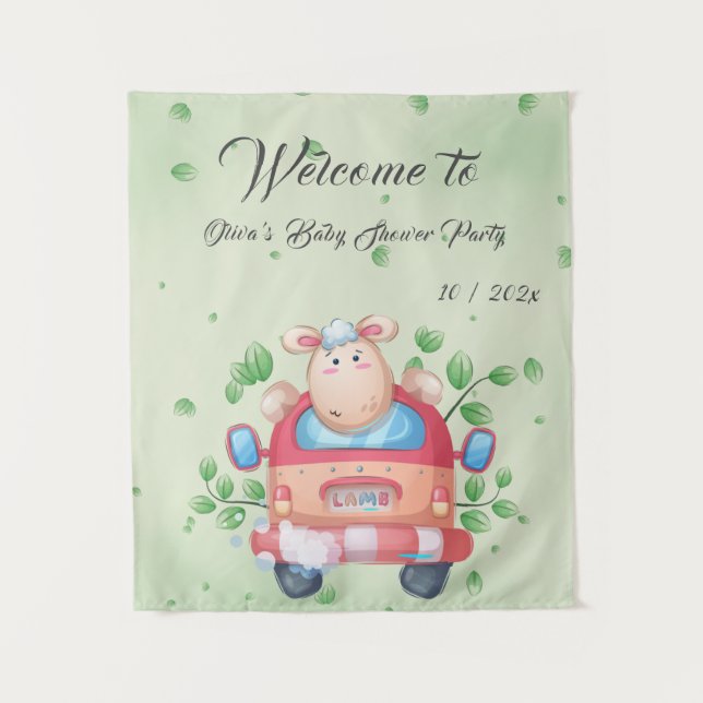 Agneau mignon Baby shower Tapisserie (Devant)