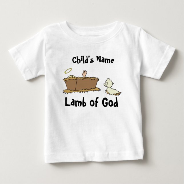 Agneau personnalisable de T-shirt de Dieu (Devant)