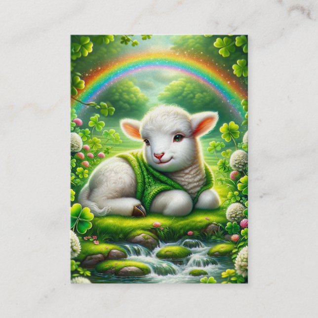 Agneau précieux - Carte Psalm 23 KJV (Devant)