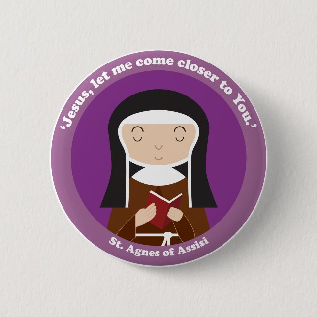 Agnes von Assisi Button (Vorderseite)