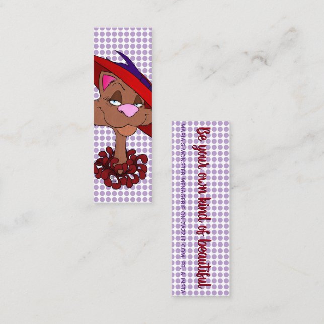 Agnes, w/quote, Glückskarten Mini Visitenkarte (Vorne/Hinten)