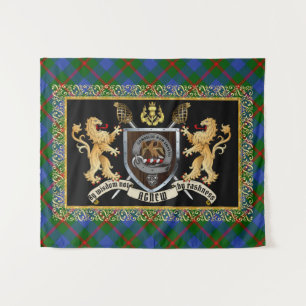 Agnew Clan Abzeichen & Motto w/Lions Tapestry Wandteppich
