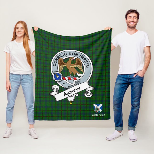 Agnew Junting Clan Abzeichen Schotte Tartan Karier Fleecedecke (Beispiel)