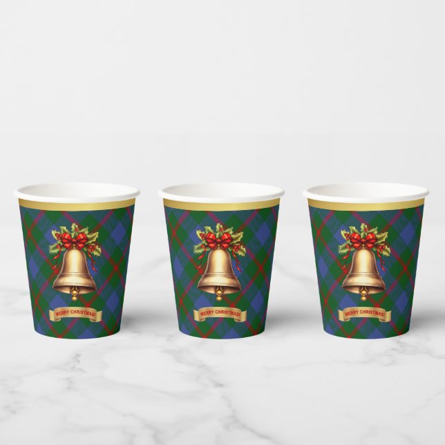 Agnew Personalisiert Tartan Christmas Pappbecher (Multi)