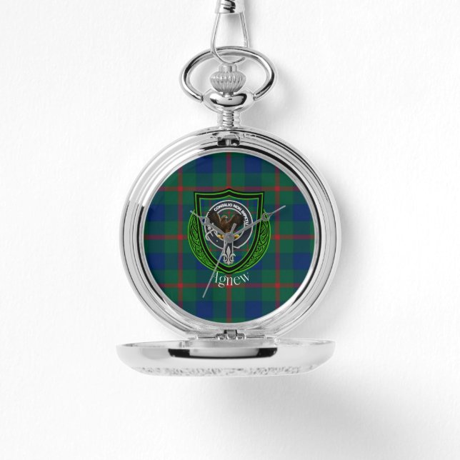 Agnew Scottish Clan Tartan & Wappen Armbanduhr (Vorderseite)