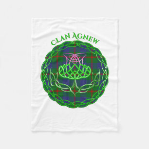 Agnew Scottish Tartan Celtic Thistle Fleecedecke