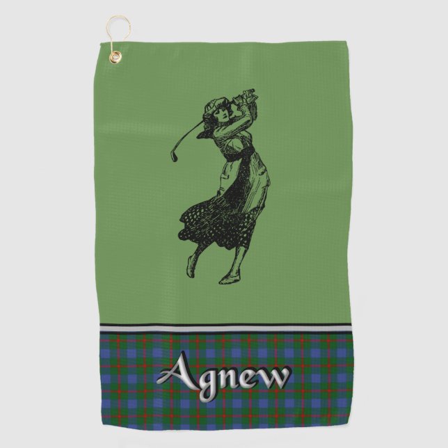 Agnew Tartan Golf Towel Ihre's Golfhandtuch (Vorderseite)