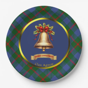 Agnew Tartan Personalisierte Weihnachten Pappteller