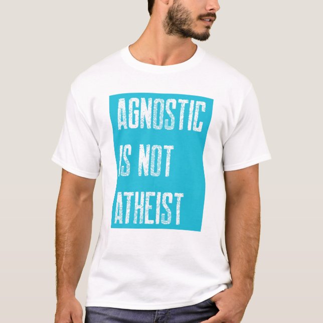 Agnostiker nicht Atheist T-Shirt (Vorderseite)
