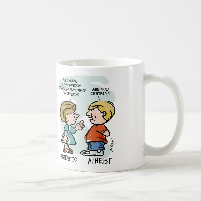 Agnostisch gegen Atheisten Kaffeetasse (Rechts)